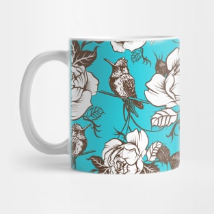 pattern with birds and flowers Mug